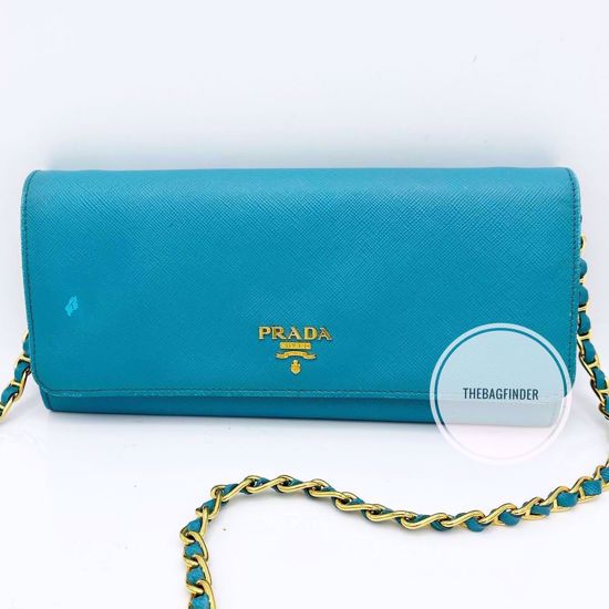 Picture of Prada Wallet on Chain Saffiano