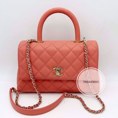 Picture of Chanel Coco Caviar Tophandle Pink Mini S21