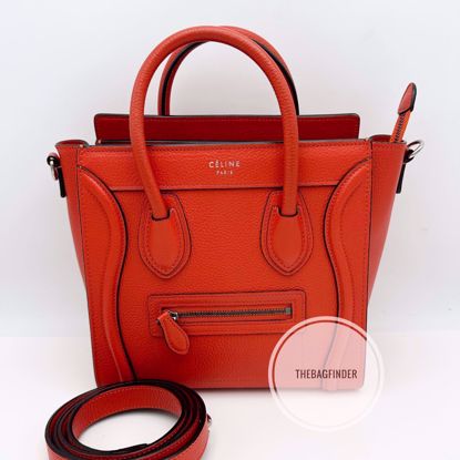 Picture of Celine Nano Luggage Pebbled Red