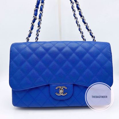 Picture of Chanel Jumbo Caviar Blue Roi SHW
